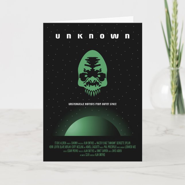Sci-Fi Horror Movie Ad, okänd Kort (Framsida)