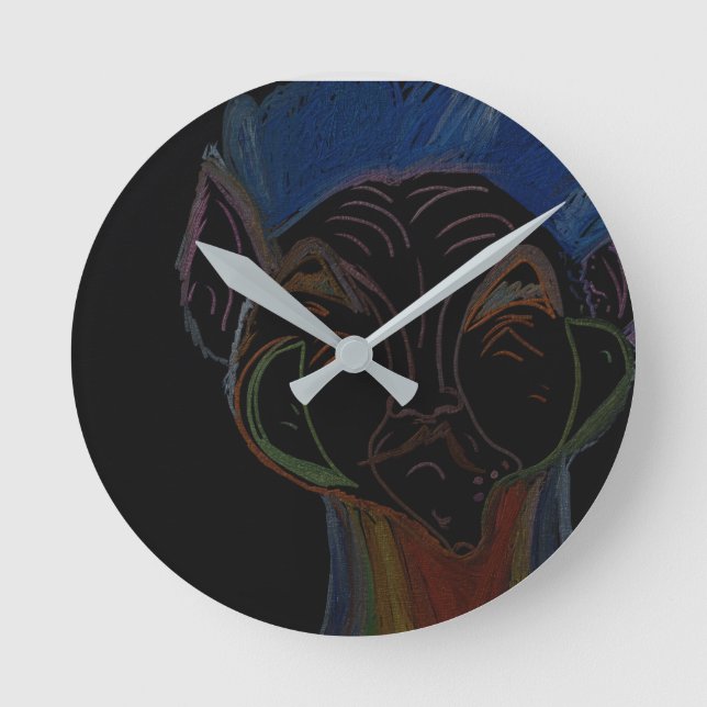 Sci-fi Hybrid Round Wall Clock Rund Klocka (Framsida)