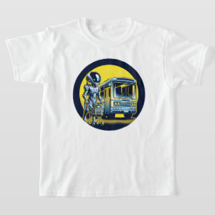 Sci-Fi i Daily Life - Funny Alien & Robot Design T Shirt
