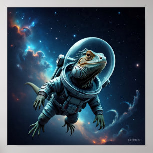 Sci-Fi Iguana i Rymden Poster
