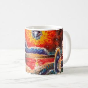 Sci Fi liggande målning Kaffemugg