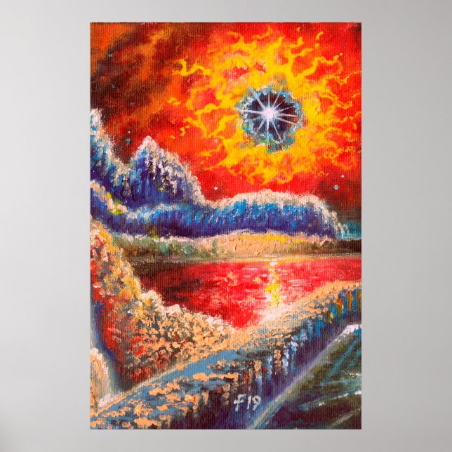 Sci Fi liggande målning Poster (Framsidan)