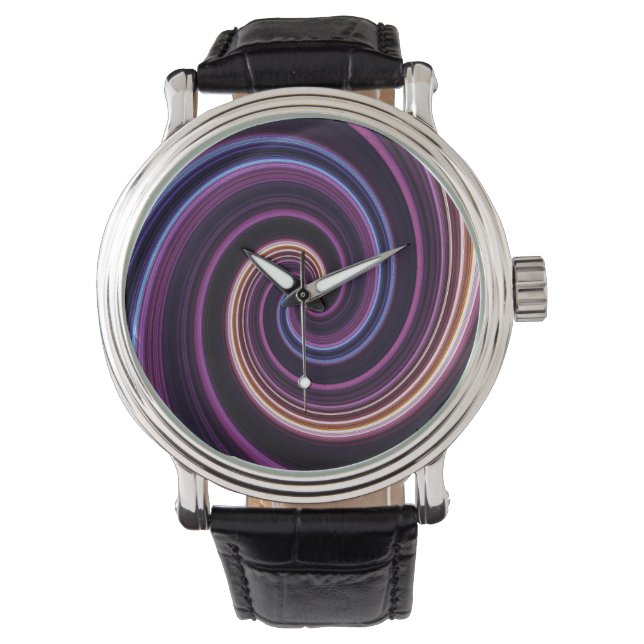 Sci-Fi Lila Vortex Armbandsur (Framsida)