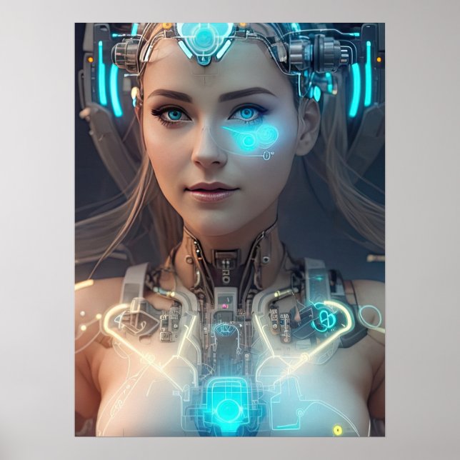 SCI-FI Loely Cyborg Poster (Framsidan)
