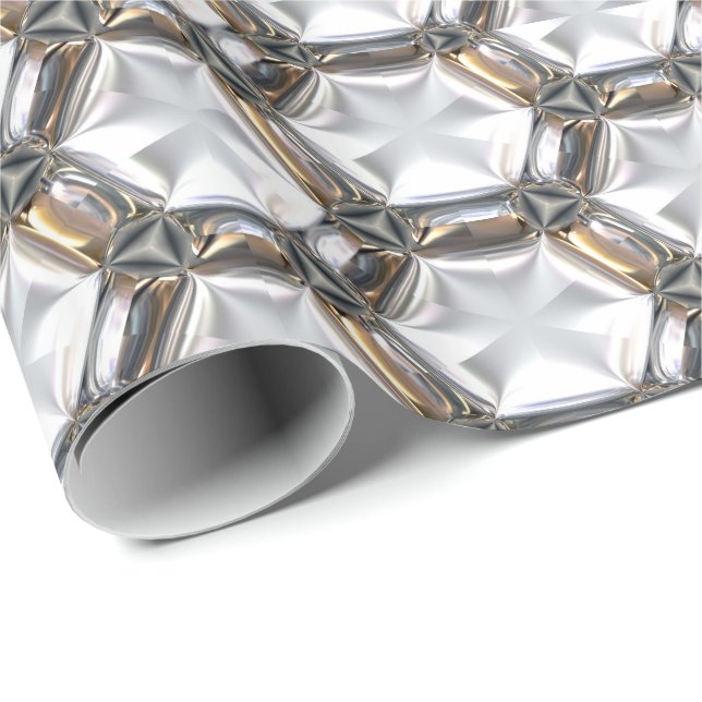 Sci-Fi Metall Mönster 4, Papper omslagning Presentpapper (Rullad Hörn)