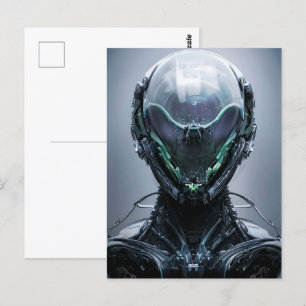 Sci fi Mördare Cyberpunk Jägare Droid Vykort