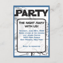 SCI-FI Pub Bat mitzvah inbjudningskort Party