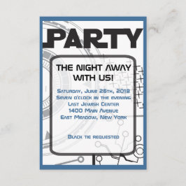 SCI-FI Pub Bat mitzvah inbjudningskort Party