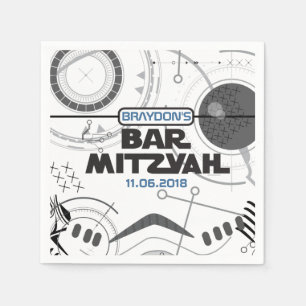 SCI-FI Pub Bat mitzvah Party Napkin Pappersservett