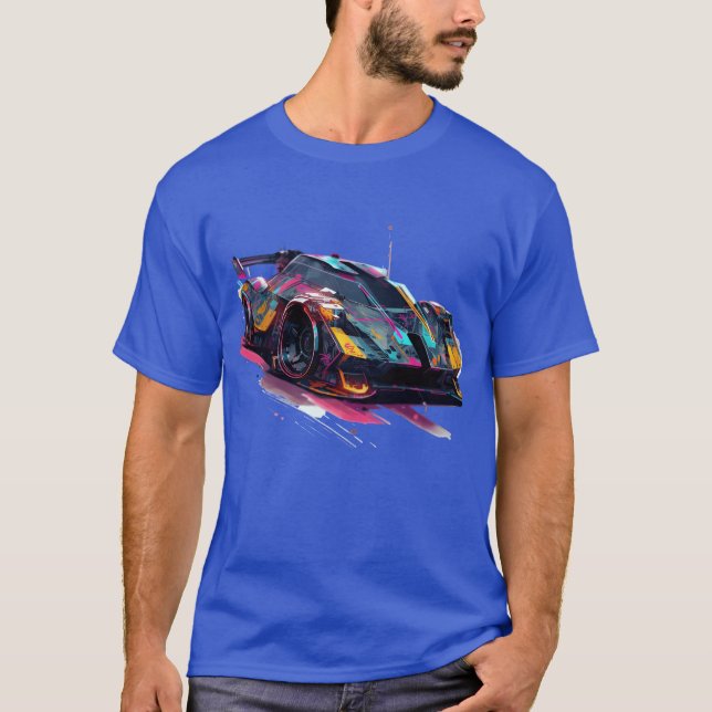 Sci Fi Race Car boy family T Shirt (Framsida)