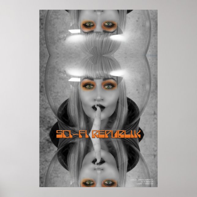 Sci-Fi Republicera om vårt Läppar är förseglat Pos Poster (Framsidan)