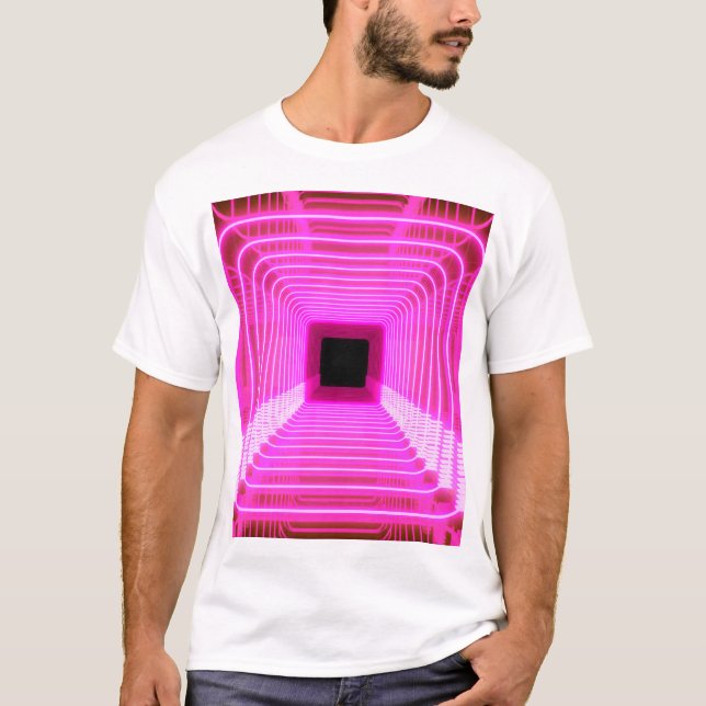 Sci-Fi Retro 3D: bild av popup-bilder T Shirt (Framsida)