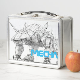 Sci-Fi Robot Monster Metall Lunchbox