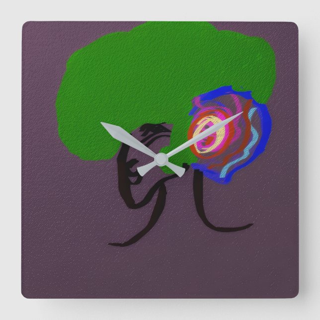 Sci-fi Seashell Creature  Fyrkantig Klocka (Framsida)