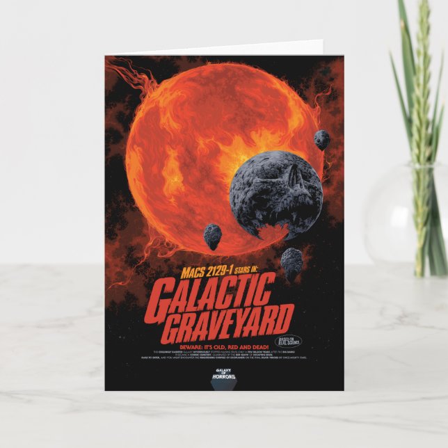 Sci-Fi-skräckfilmsannons, Galaktiska kyrkogården Kort (Framsida)