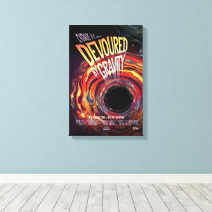 Sci-Fi-skräckfilmsannons, Uppäten av gravitationen Canvastryck