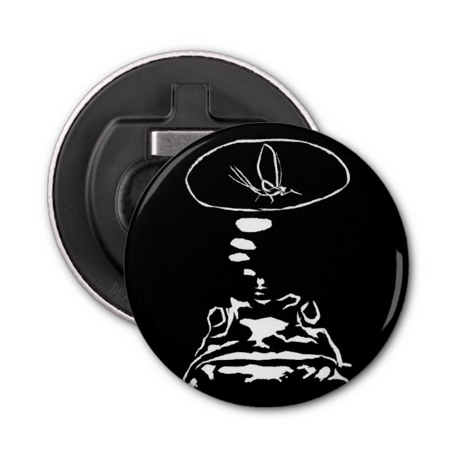 Sci-Fi smarta djur "Hungriga frog Dreams" Flasköppnare (Framsidan)