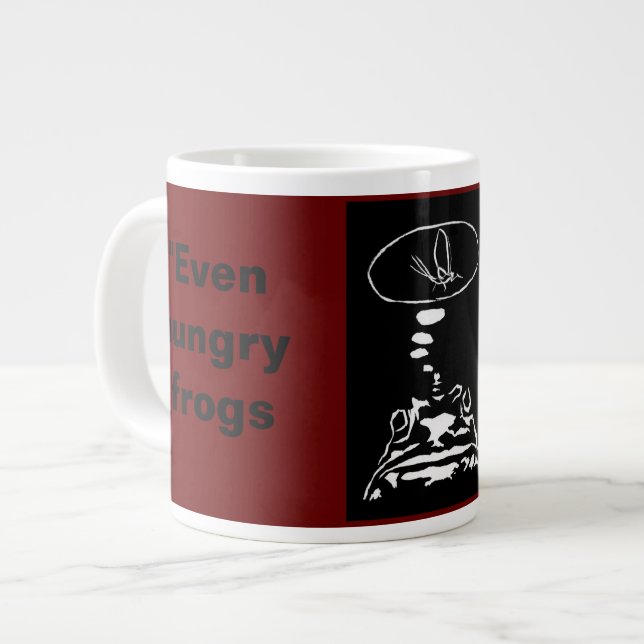 Sci-Fi smarta djur "Hungriga frog Dreams" Jumbo Mugg (Framsida vänster)