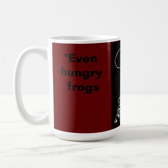 Sci-Fi smarta djur "Hungriga frog Dreams" Kaffemugg (Vänster)