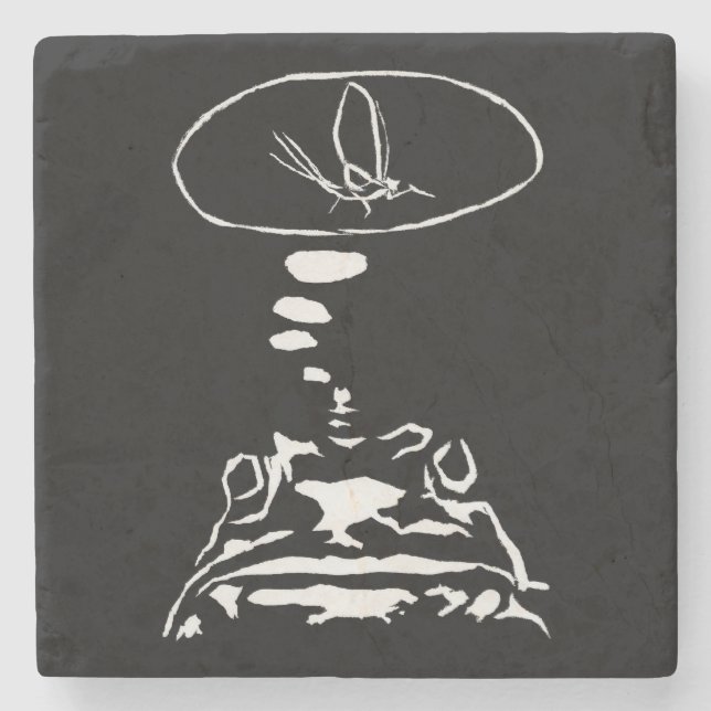 Sci-Fi smarta djur "Hungriga frog Dreams" Stenunderlägg (Framsidan)