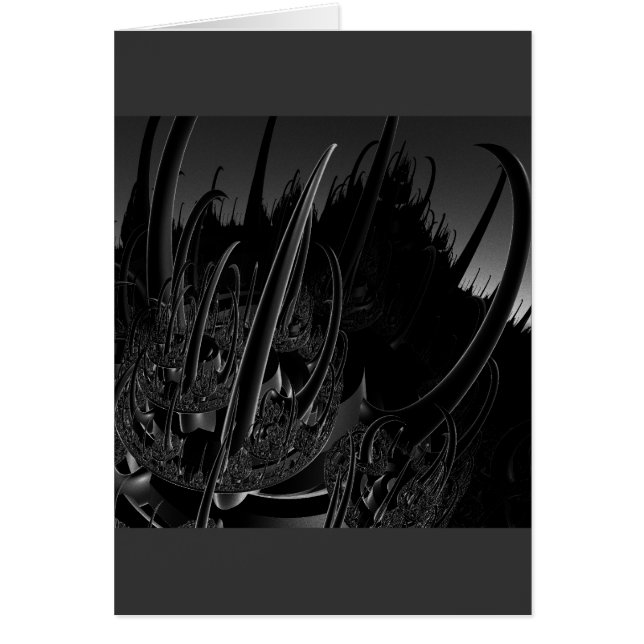 Sci-Fi stålsätter Fractal Hälsningskort (Framsidan)