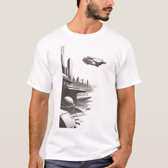 Sci-Fi T-shirt Traversing the Universe 01 B Front (Framsida)