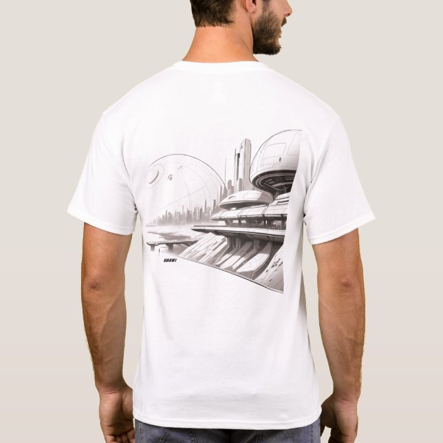Sci-Fi T-shirt Traversing the Universe 01 H Back (Baksida)