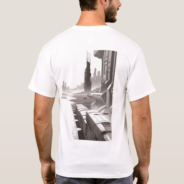 Sci-Fi T-shirt Traversing the Universe 01 I Back (Baksida)