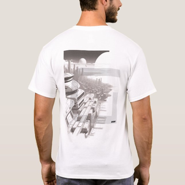 Sci-Fi T-shirt Traversing the Universe 02 D Back (Baksida)