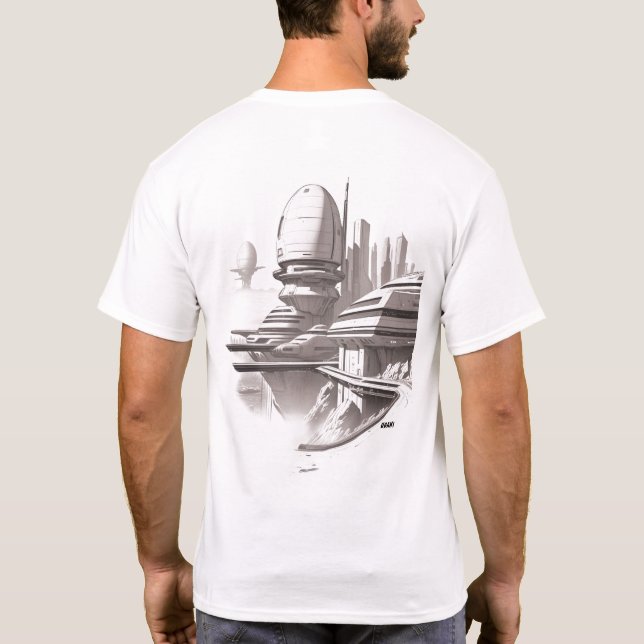Sci-Fi T-shirt Traversing the Universe 03 A Back (Baksida)