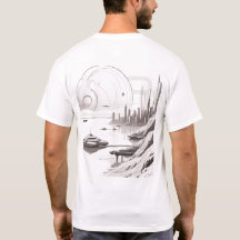 Sci-Fi T-shirt Traversing the Universe 03 B Back