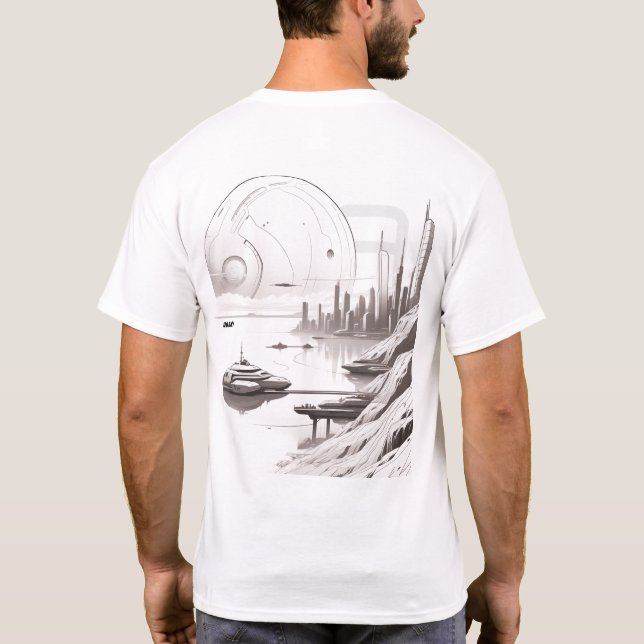 Sci-Fi T-shirt Traversing the Universe 03 B Back (Baksida)