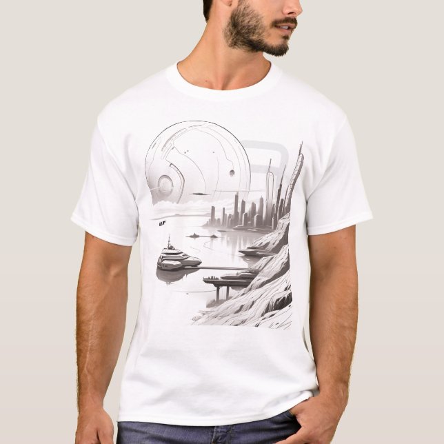 Sci-Fi T-shirt Traversing the Universe 03 B Front (Framsida)
