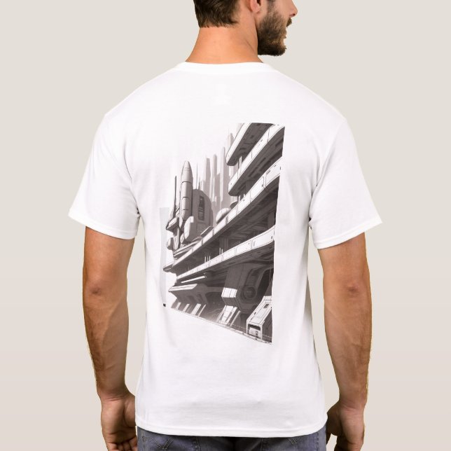 Sci-Fi T-shirt Traversing the Universe 03 F Back (Baksida)