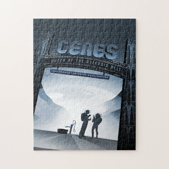 Sci-Fi Travel Ad, Dwarf Planet Ceres Pussel (Vertikal)