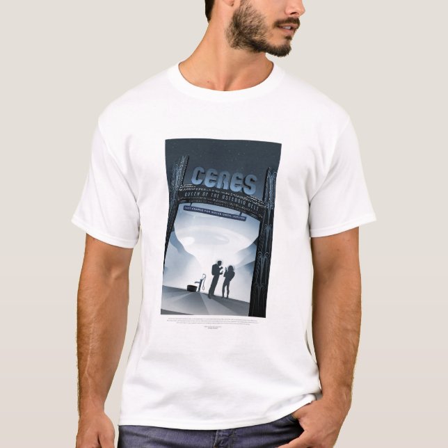 Sci-Fi Travel Ad, Dwarf Planet Ceres T Shirt (Framsida)