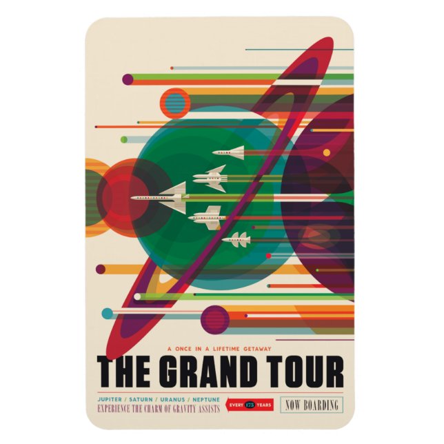 Sci-Fi Travel Ad, Grand Tour Magnet (Vertikal)