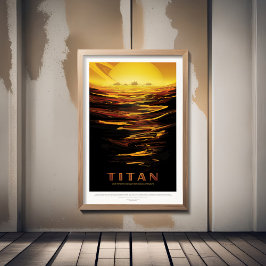 Sci-Fi Travel Ad, Måne Titan Fototryck