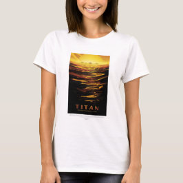 Sci-Fi Travel Ad, Måne Titan T Shirt