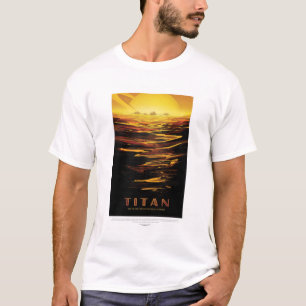 Sci-Fi Travel Ad, Måne Titan T Shirt