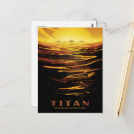 Sci-Fi Travel Ad, Måne Titan Vykort