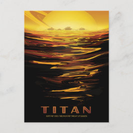Sci-Fi Travel Ad, Måne Titan Vykort