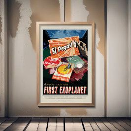 Sci-Fi Travel Ad, Planet 51 Pegasi B Fototryck