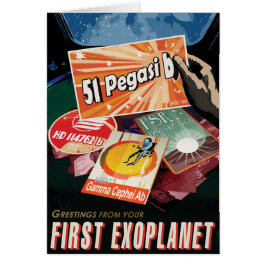 Sci-Fi Travel Ad, Planet 51 Pegasi b Hälsningskort
