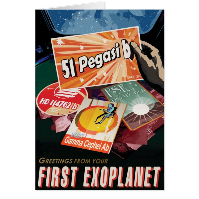 Sci-Fi Travel Ad, Planet 51 Pegasi b Hälsningskort (Framsidan)