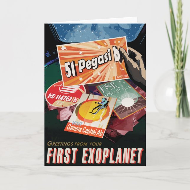Sci-Fi Travel Ad, Planet 51 Pegasi b Kort (Framsida)