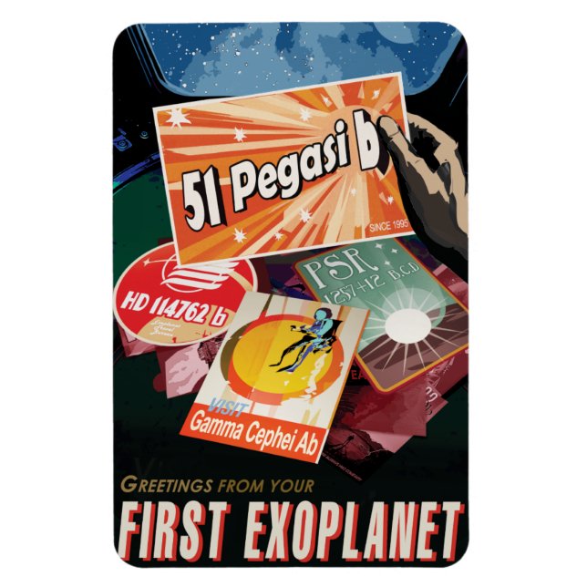 Sci-Fi Travel Ad, Planet 51 Pegasi b Magnet (Vertikal)