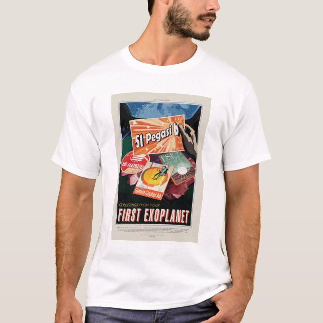 Sci-Fi Travel Ad, Planet 51 Pegasi b T Shirt (Framsida)
