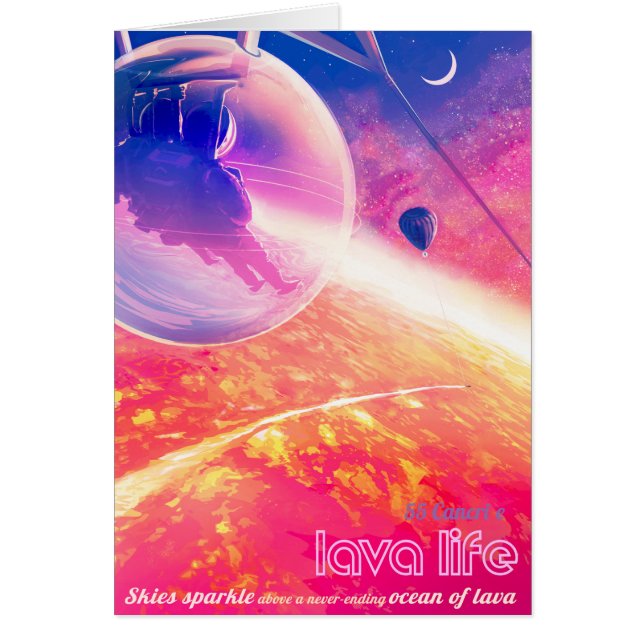 Sci-Fi Travel Ad, Planet 55 Cancri e Hälsningskort (Framsidan)