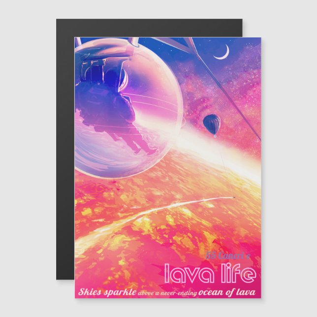 Sci-Fi Travel Ad, Planet 55 Cancri e Magnetisk Inbjudningskort (Fram/baksida)